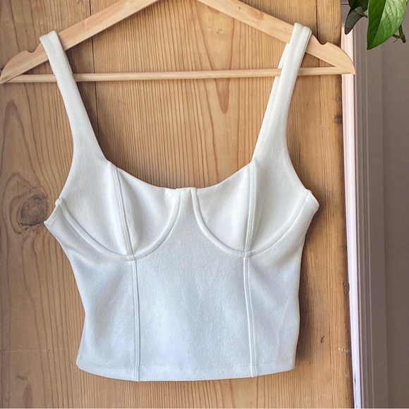 Zara Tops Zara White Bustier Crop Top Poshmark